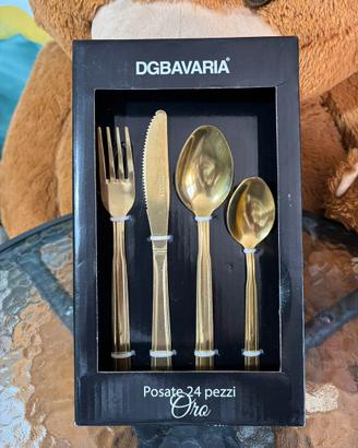 Set da 24 posate DGBAVARIA colore Oro inox