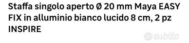 Staffa/supporto per tende bianco