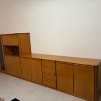 PARETE ATTREZZATA COMPONIBILE IN LEGNO CILIEGIO