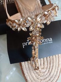 sandali infradito con strass 