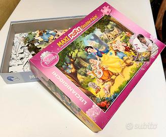 Puzzle Biancaneve 108 pz lato da colorare Disney