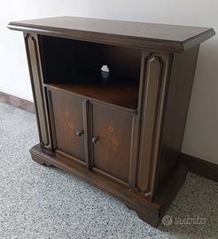 Mobiletto con ruotelegno scuro
