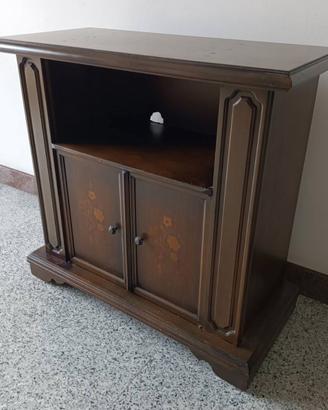 Mobiletto con ruotelegno scuro
