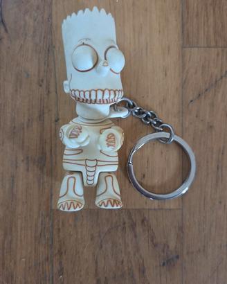 Portachiavi Bart Simpson scheletro fluorescente