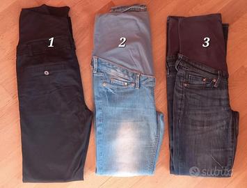 Set 3 jeans/pantaloni premaman H&M