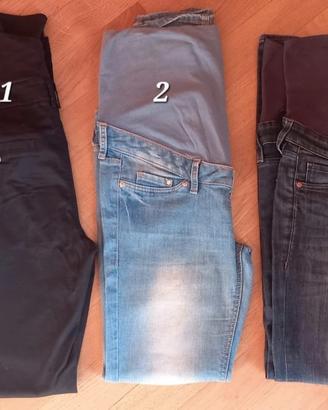 Set 3 jeans/pantaloni premaman H&M