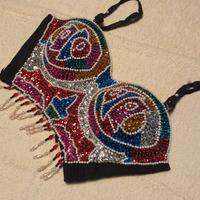 BUSTIER CON STRASS E PERLINE