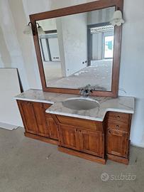 Mobile bagno in legno, arte povera