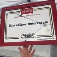 SPECCHIO PUBBLICITARIO LEVIS RIVENDITORE INSEGNA