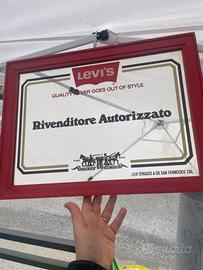 SPECCHIO PUBBLICITARIO LEVIS RIVENDITORE INSEGNA