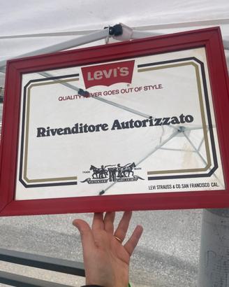 SPECCHIO PUBBLICITARIO LEVIS RIVENDITORE INSEGNA