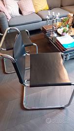 sedia Spoleto knoll cuoio nero