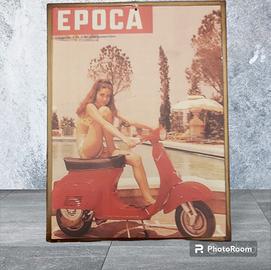 Targhe  Vespa in metallo viintage.