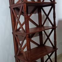 libreria etnica in legno massello indiano