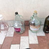 boccioni dame vetro plastica 5L e bottiglione 2L