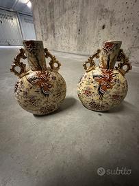 Coppia di vasi Satsuma orientali