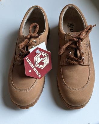 scarpe bambino Lumberjack in cuoio taglia 31 nuove