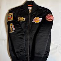 Giacca Satin Bomber, Mitchell & Ness, Nero, XS