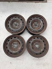 4 cerchi ferro usati 15 pollici Originali Lancia Y