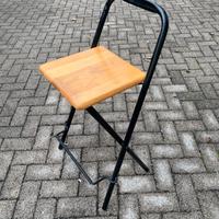Set da 4 sgabelli pieghevoli legno/metallo