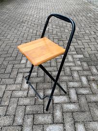 Set da 4 sgabelli pieghevoli legno/metallo