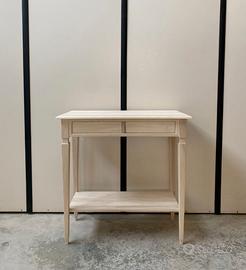 Mobile consolle tavolino ingresso in legno grezzo