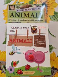 Libro gioco crea animali con materiali di recupero