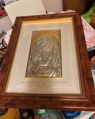 Quadro in lamina di argento acca
