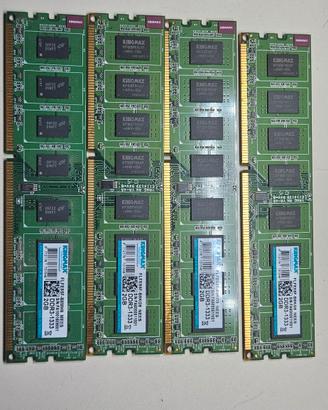 4 Banchi Ram DDR3 totale 8giga