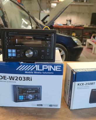 autoradio Alpine CDE-W203RI con modulo bluetooth 