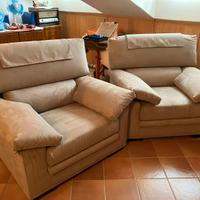 Coppia poltrone alcantara