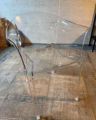 Sedia poltroncina design trasparente