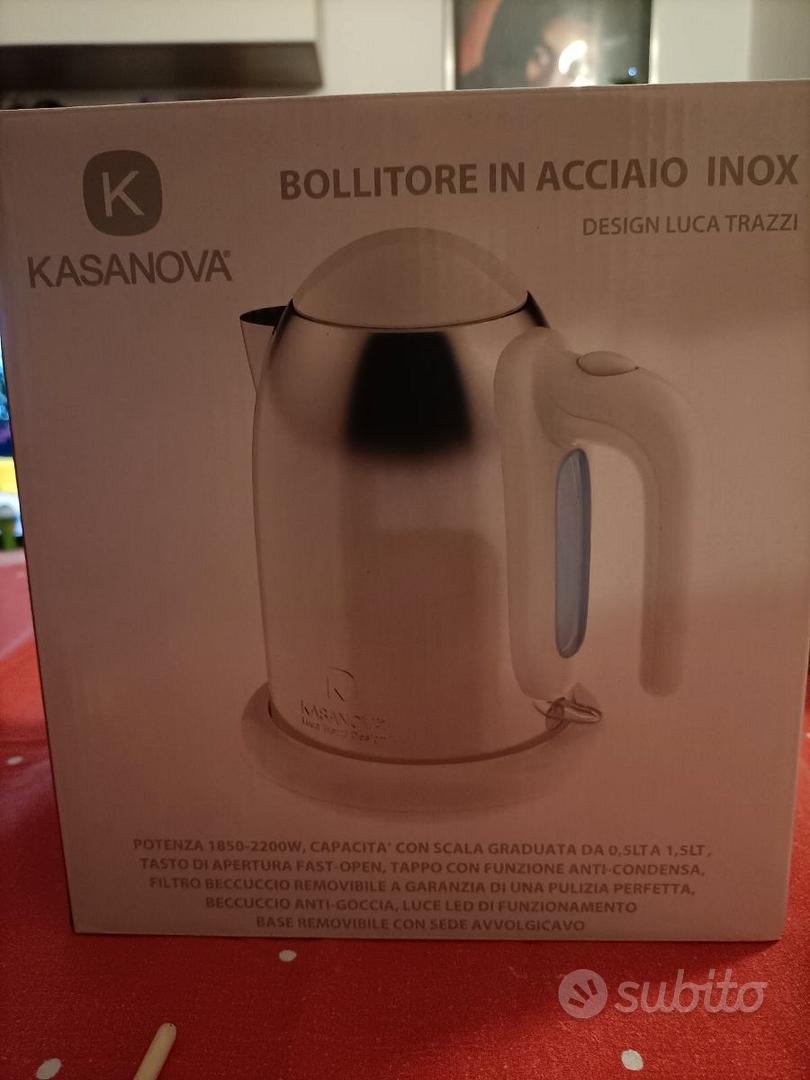 Bollitore K-Line rosso da 2200W - in acciaio inox, design Luca Trazzi -  Kasanova