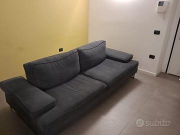 Divano Divano 3 posti grigio scuro