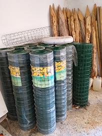 rete recinzione a maglie fisse plastificata