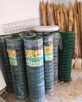 rete recinzione a maglie fisse plastificata