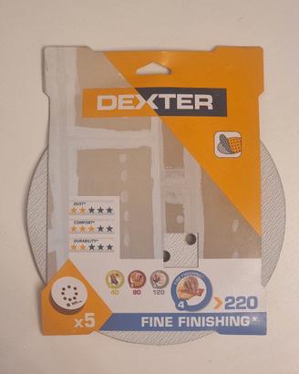 Dischi abrasivi Dexter Ø225mm – Grana 220 – 5 p.