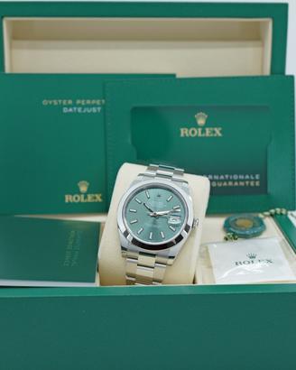 ROLEX DATEJUST 126300 VERDE 41MM NUOVO 2026 FULL