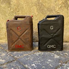 Coppia taniche di benzina WW2 Gandini USA O.M.C