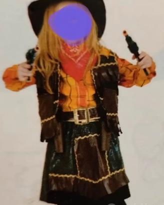 VESTITO CARNEVALE BAMBINA "VENEZIANO" COW-GIRL 