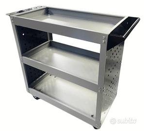 CARRELLO 3 RIPIANI PORTA ATTREZZI UTENSILI 300 kg 