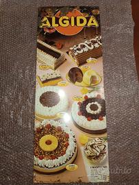Targa in latta Gelati/Torte anni 80 Algida rara