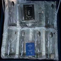 Set da liquore in cristallo e argento 925 vintage