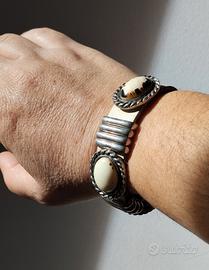Bracciale vintage in pelle stile boho