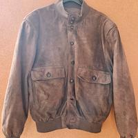 Bomber in suede marrone