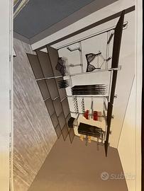 Parete attrezzata per cabina armadio