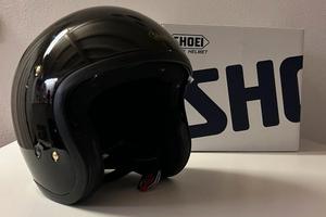CASCO JET OPEN-FACE SHOEI J.O. NERO LUCIDO