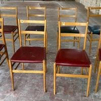 Sedie Leggera, Gio Ponti per Cassina, set 8 sedie 