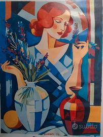 Acrilico su tela dipinto a mano