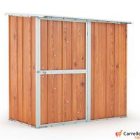 Box casetta giardino Acciaio 174x100 fin legno